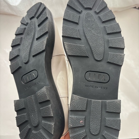 LITA BY CIARA Thrive Tall Chelsea Boot PLATFORM LEATHER OFF WHITE Sz 36/US6 - Picture 8 of 10